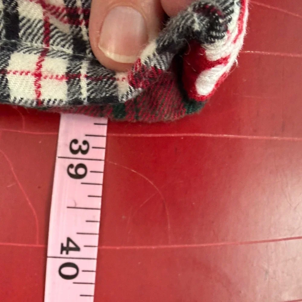 Disney Parks Mickey Mouse Christmas Patchwork Plaid Flannel Pajama Pants XL Red - Picture 9 of 10